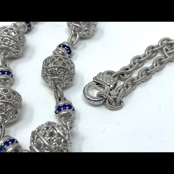 Judith Ripka Sapphire Sterling Silver Necklace - Picture 4 of 5